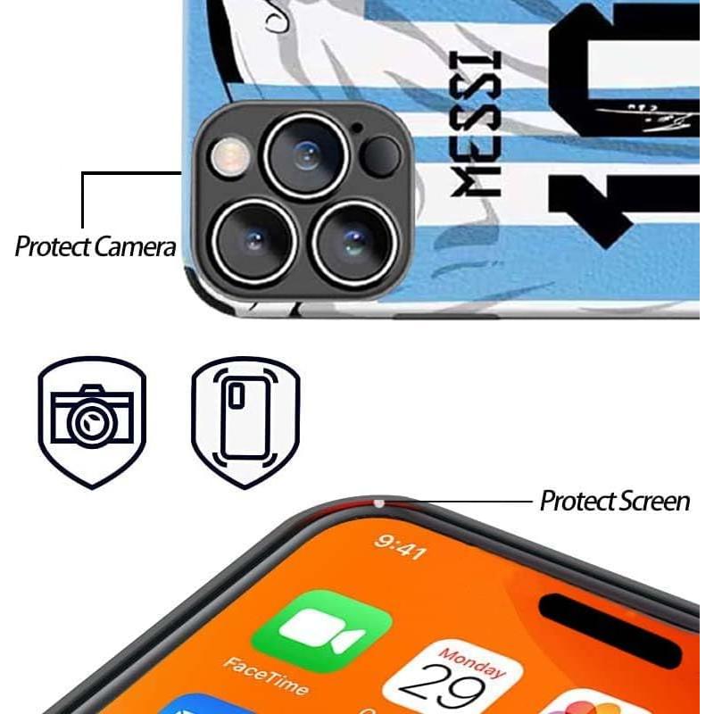 Funda Bumper ZERMU para iPhone 15 Pro 6.1" Jersey Messi