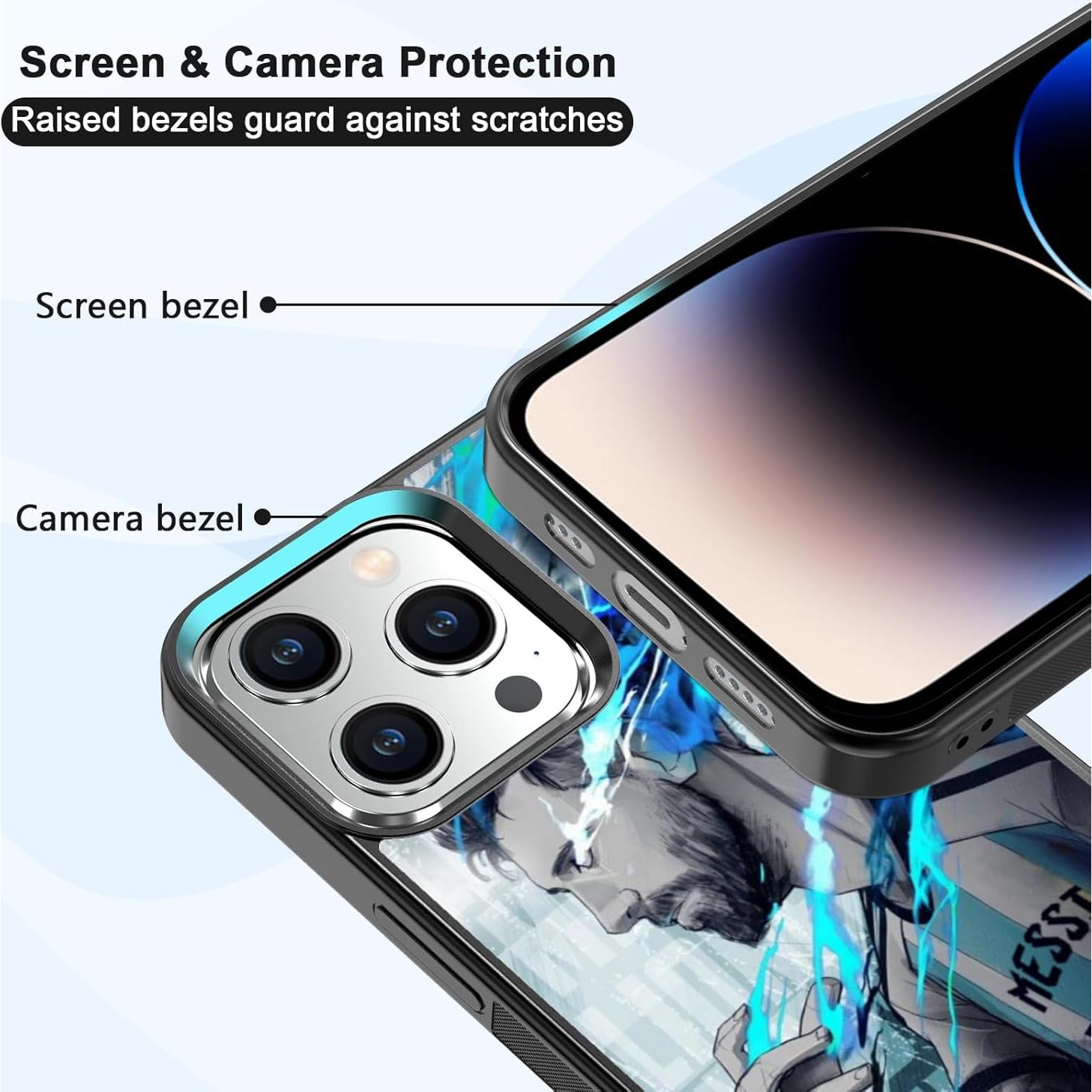 Funda de teléfono iPhone 15 Pro Onemiliayears Messi Antideslizante