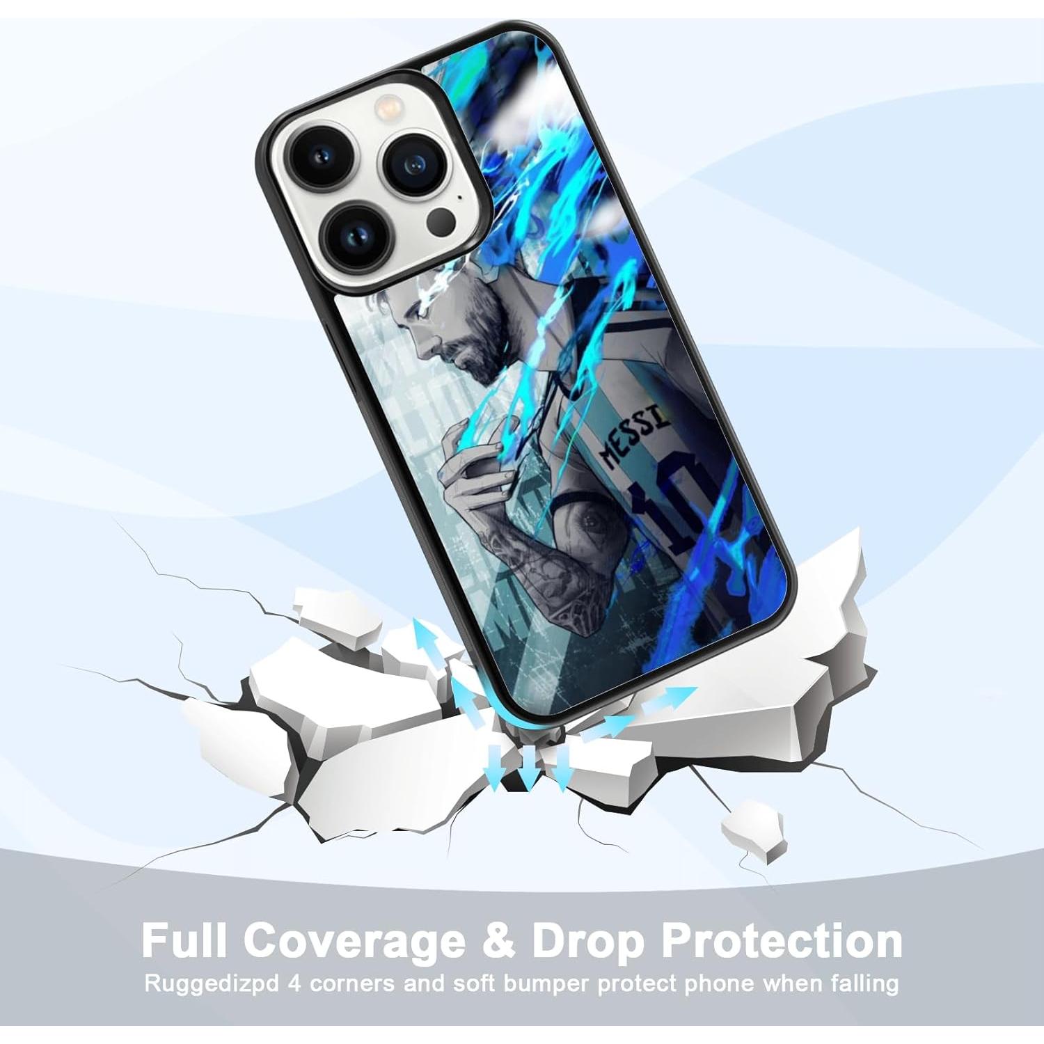 Funda de teléfono iPhone 15 Pro Onemiliayears Messi Antideslizante