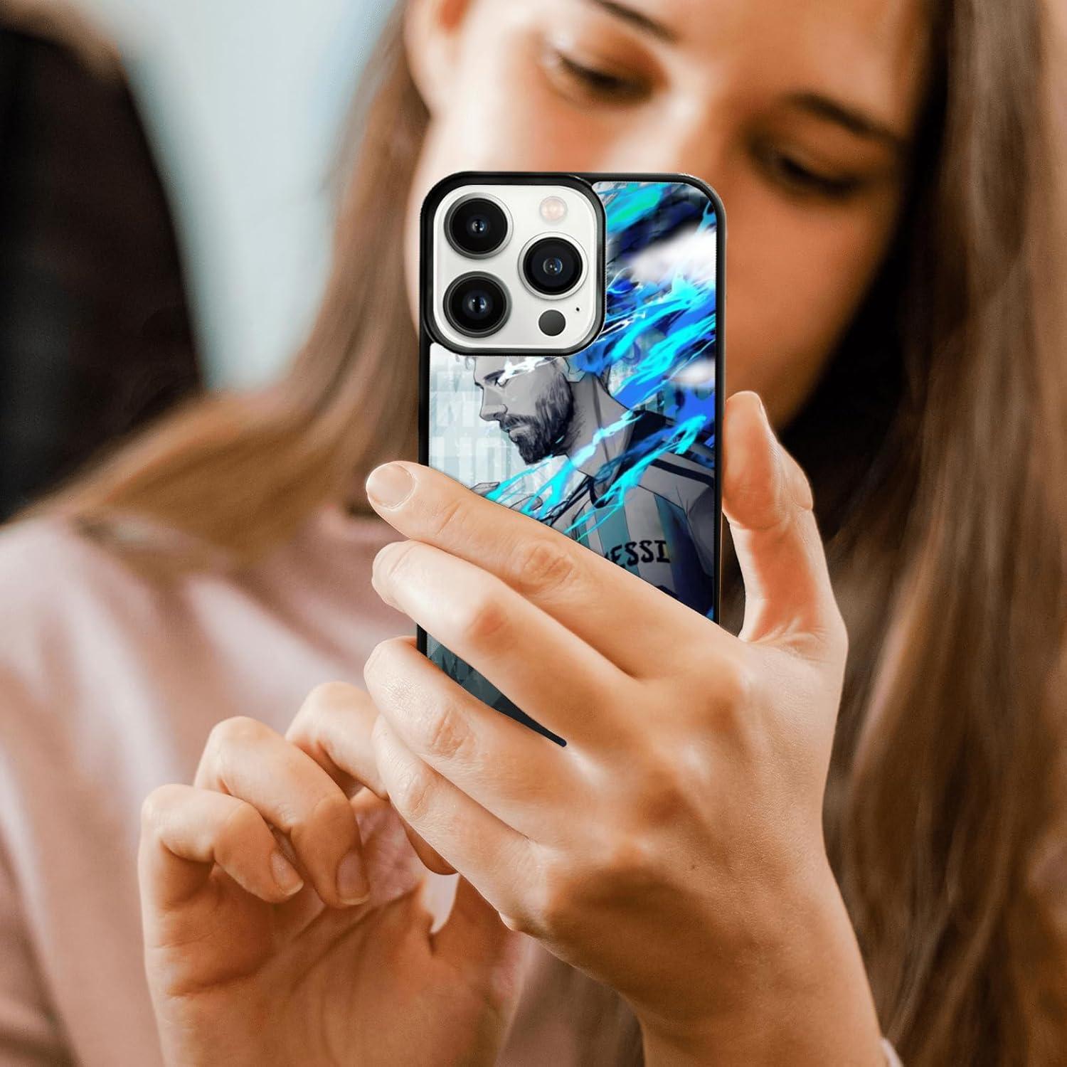 Funda de teléfono iPhone 15 Pro Onemiliayears Messi Antideslizante