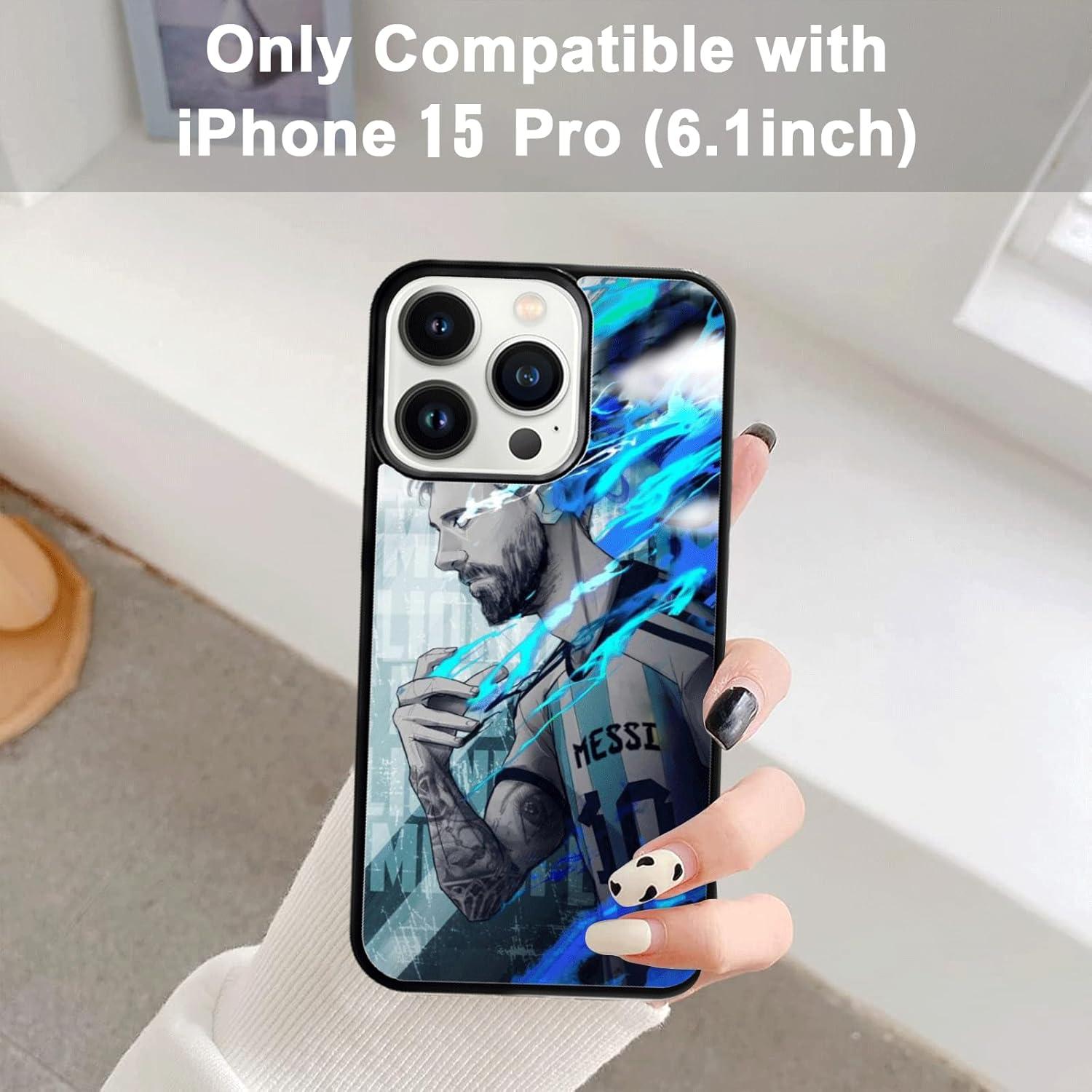 Funda de teléfono iPhone 15 Pro Onemiliayears Messi Antideslizante