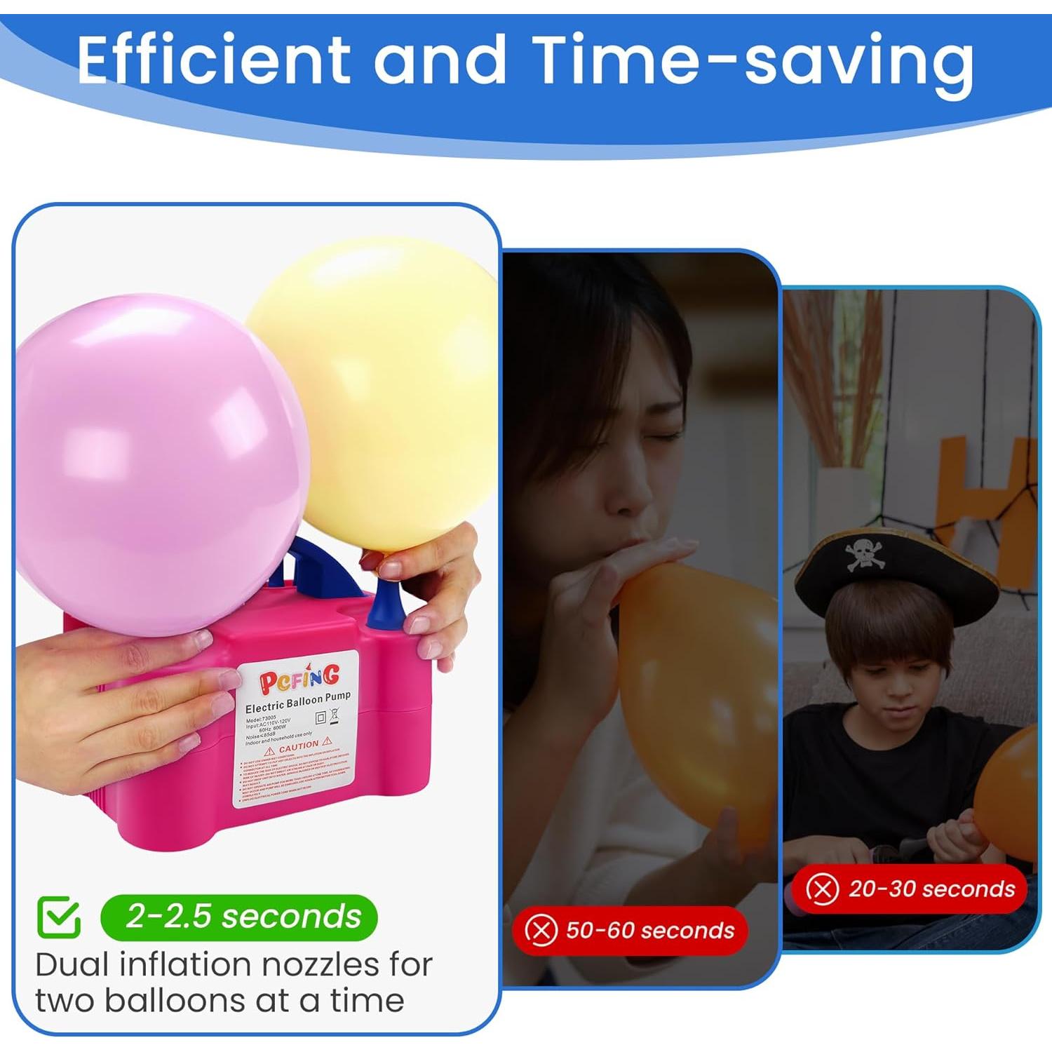 Bomba Eléctrica de Globos PCFING, Inflador Portátil 750L/min