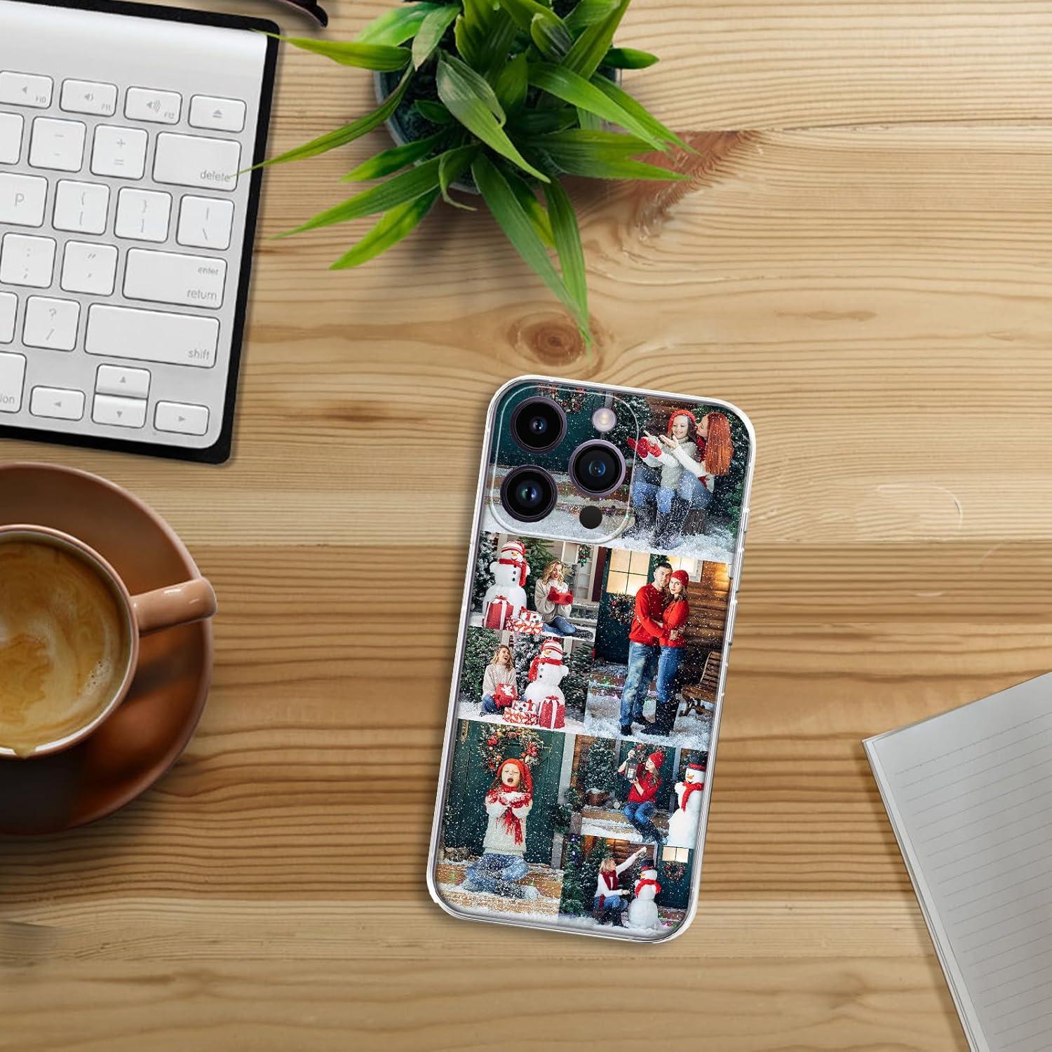 Funda de teléfono personalizada TPU para iPhone 11-17 con 7 fotos