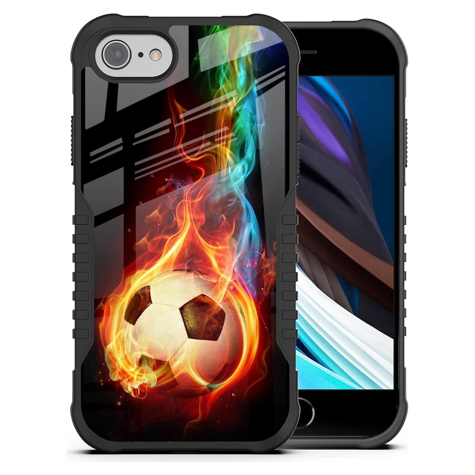 Funda Protectora para iPhone SE 2020/2022/7/8 GUWJSO - Diseño Fútbol