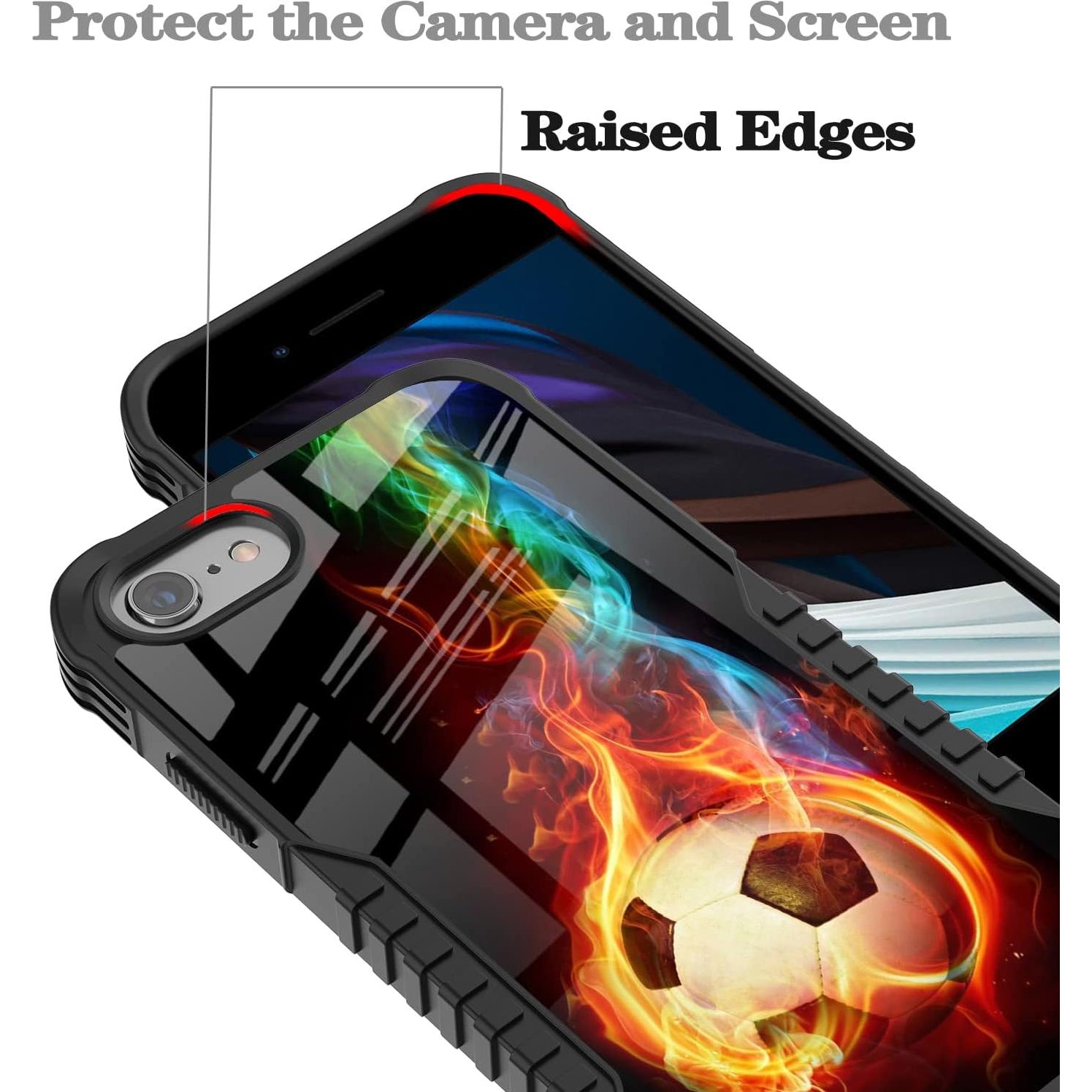Funda Protectora para iPhone SE 2020/2022/7/8 GUWJSO - Diseño Fútbol