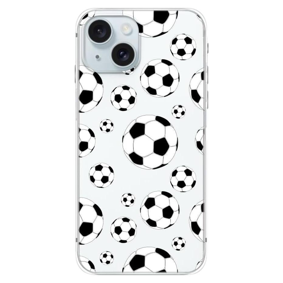 Funda Blingy's para iPhone 15 6.1" Diseño Fútbol Transparente