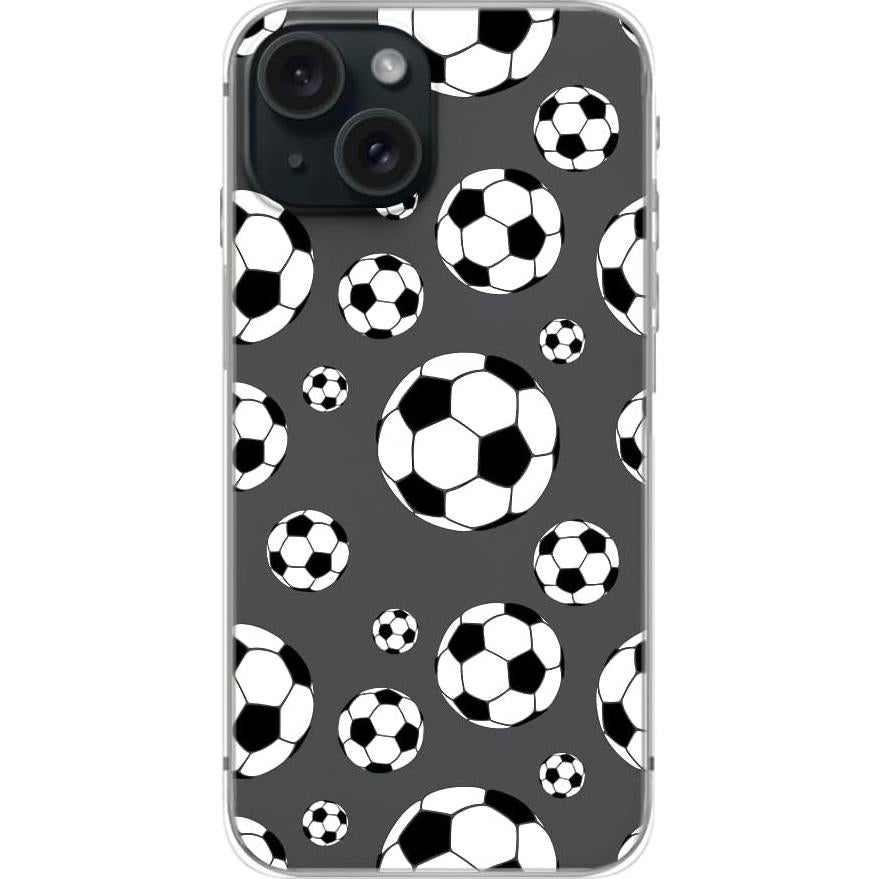 Funda Blingy's para iPhone 15 6.1" Diseño Fútbol Transparente