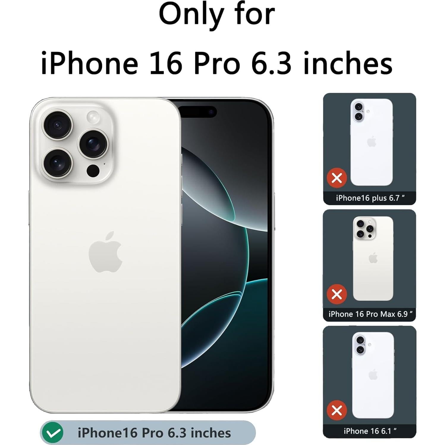 Funda Dura Antigolpes POCOOA para iPhone 16 Pro Fútbol Deportivo