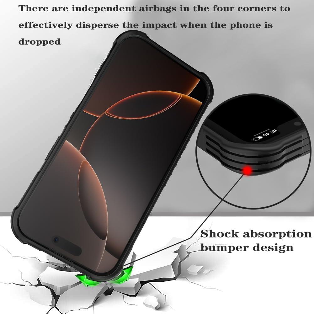 Funda Dura Antigolpes POCOOA para iPhone 16 Pro Fútbol Deportivo