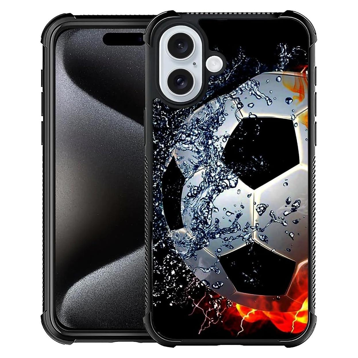 Funda Dura Antigolpes CARLOCA para iPhone 16 - Diseño Fútbol