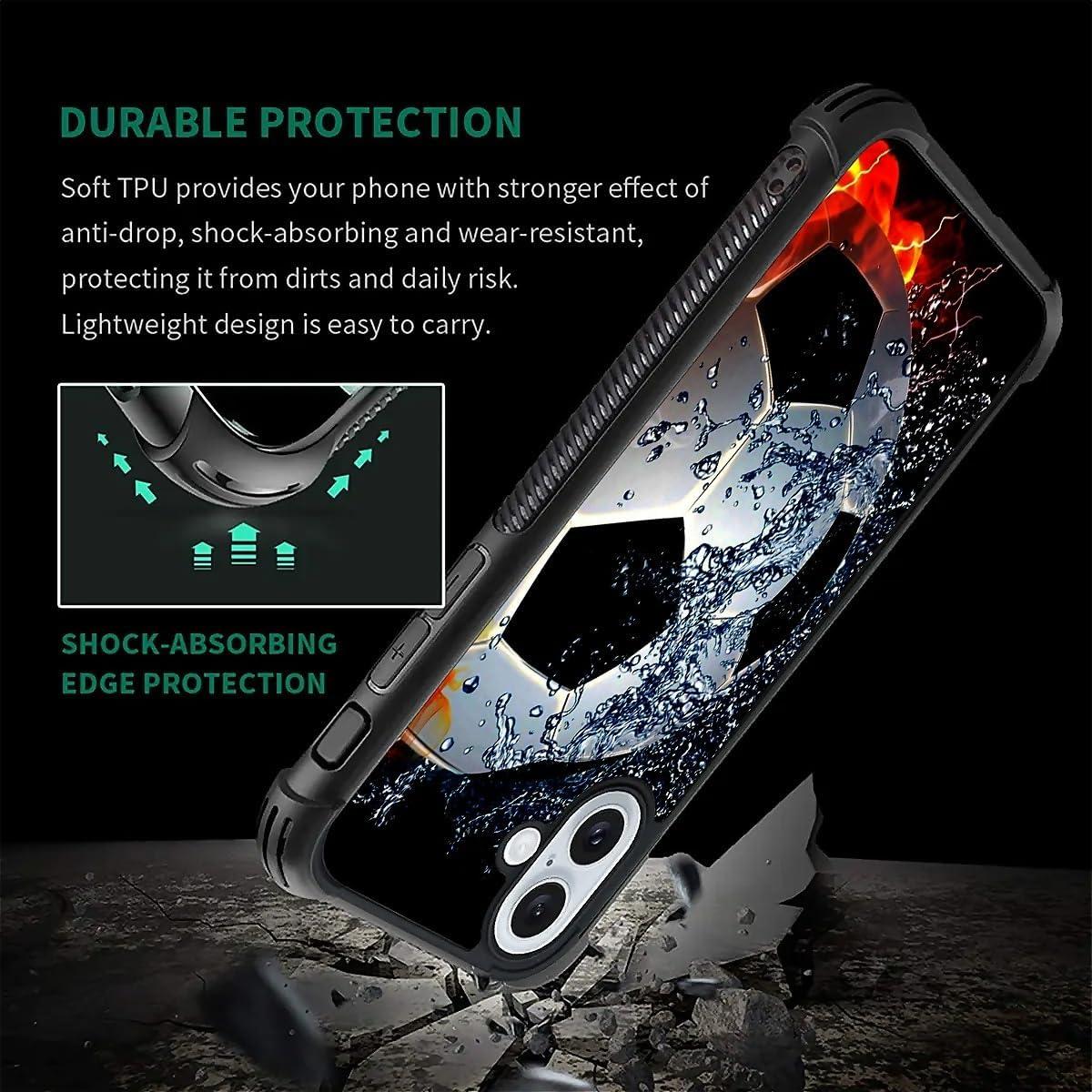 Funda Dura Antigolpes CARLOCA para iPhone 16 - Diseño Fútbol