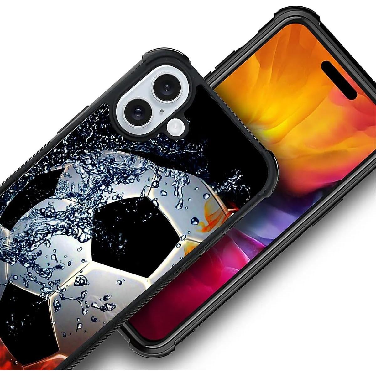 Funda Dura Antigolpes CARLOCA para iPhone 16 - Diseño Fútbol