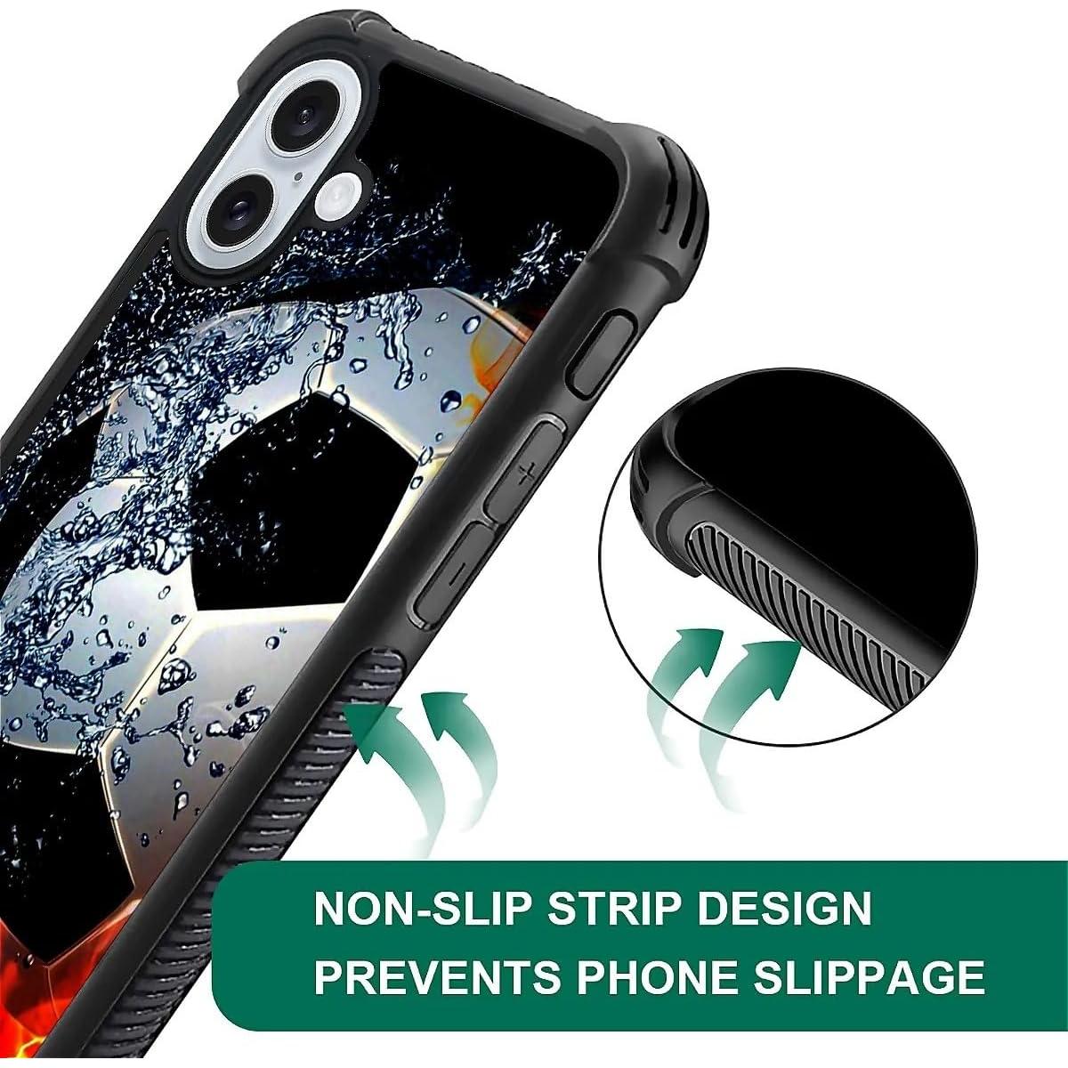 Funda Dura Antigolpes CARLOCA para iPhone 16 - Diseño Fútbol