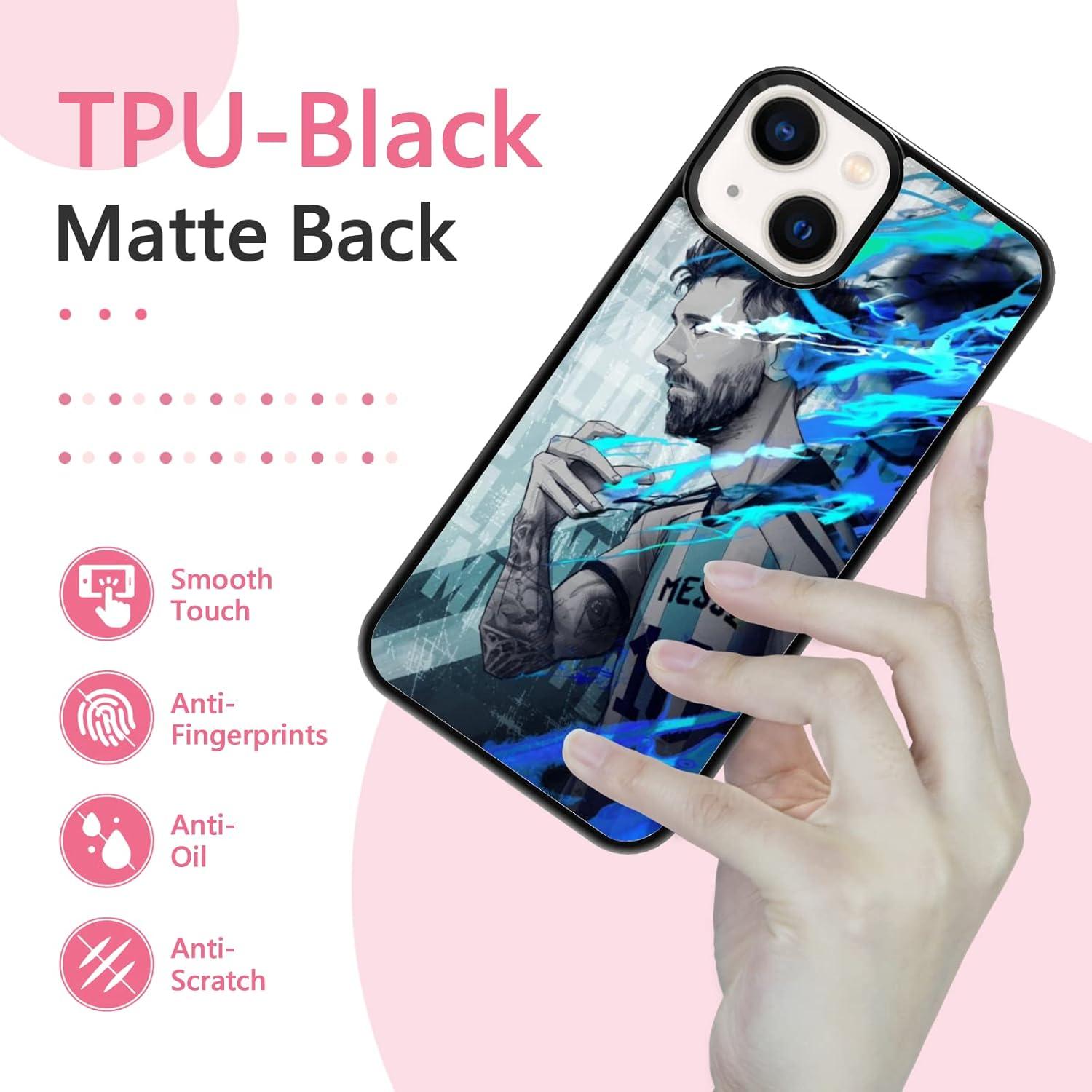Funda de teléfono iPhone 13 Messi, antideslizante y protectora