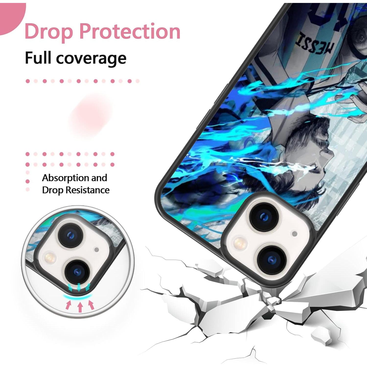 Funda de teléfono iPhone 13 Messi, antideslizante y protectora