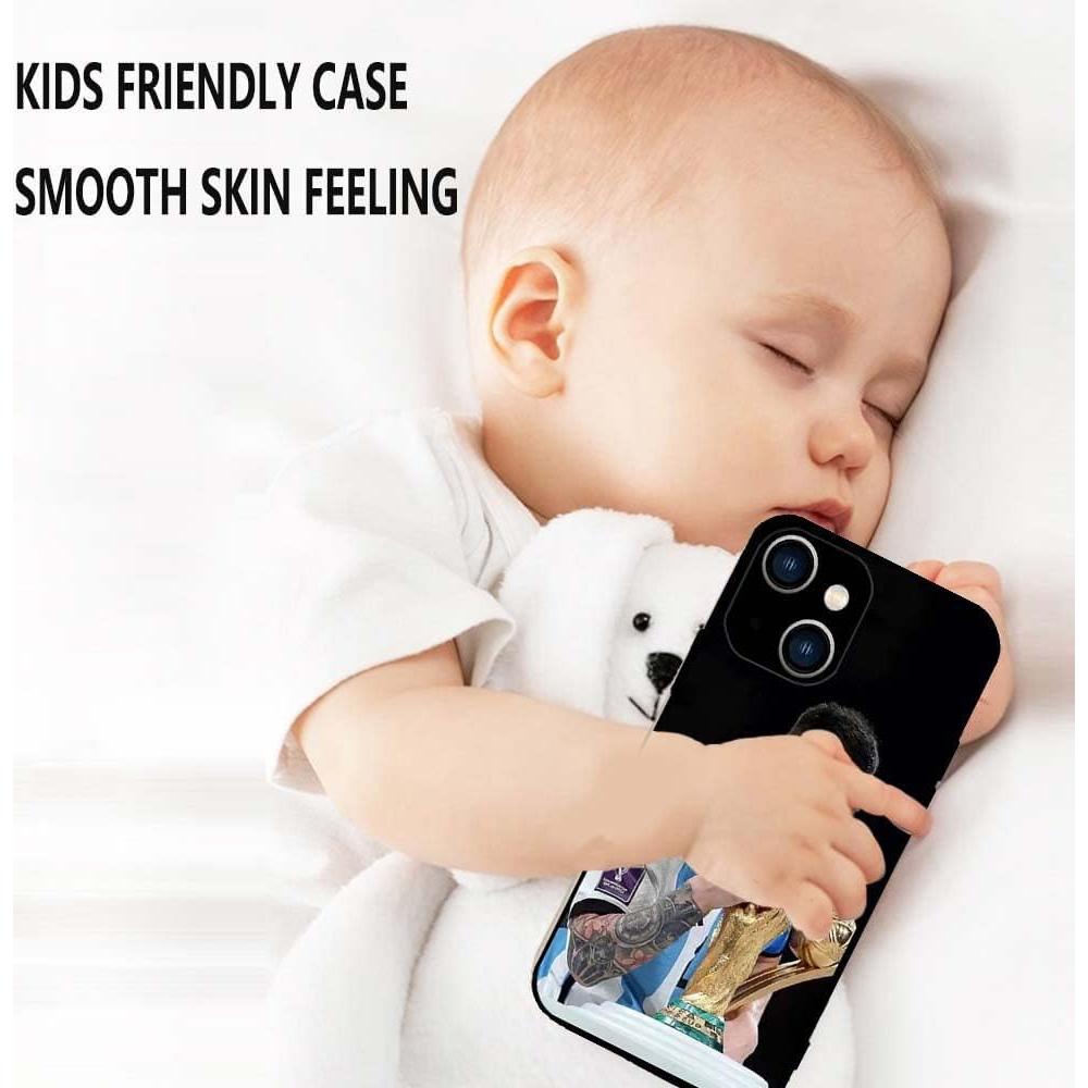 Funda Bumper ZERMU para iPhone 14 Plus, Silicona TPU, Bandera Messi