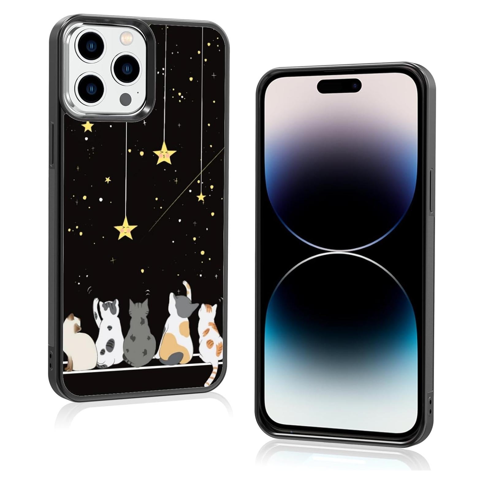 Funda para iPhone 15 Pro Max Onemiliayears Gato Negro Antideslizante