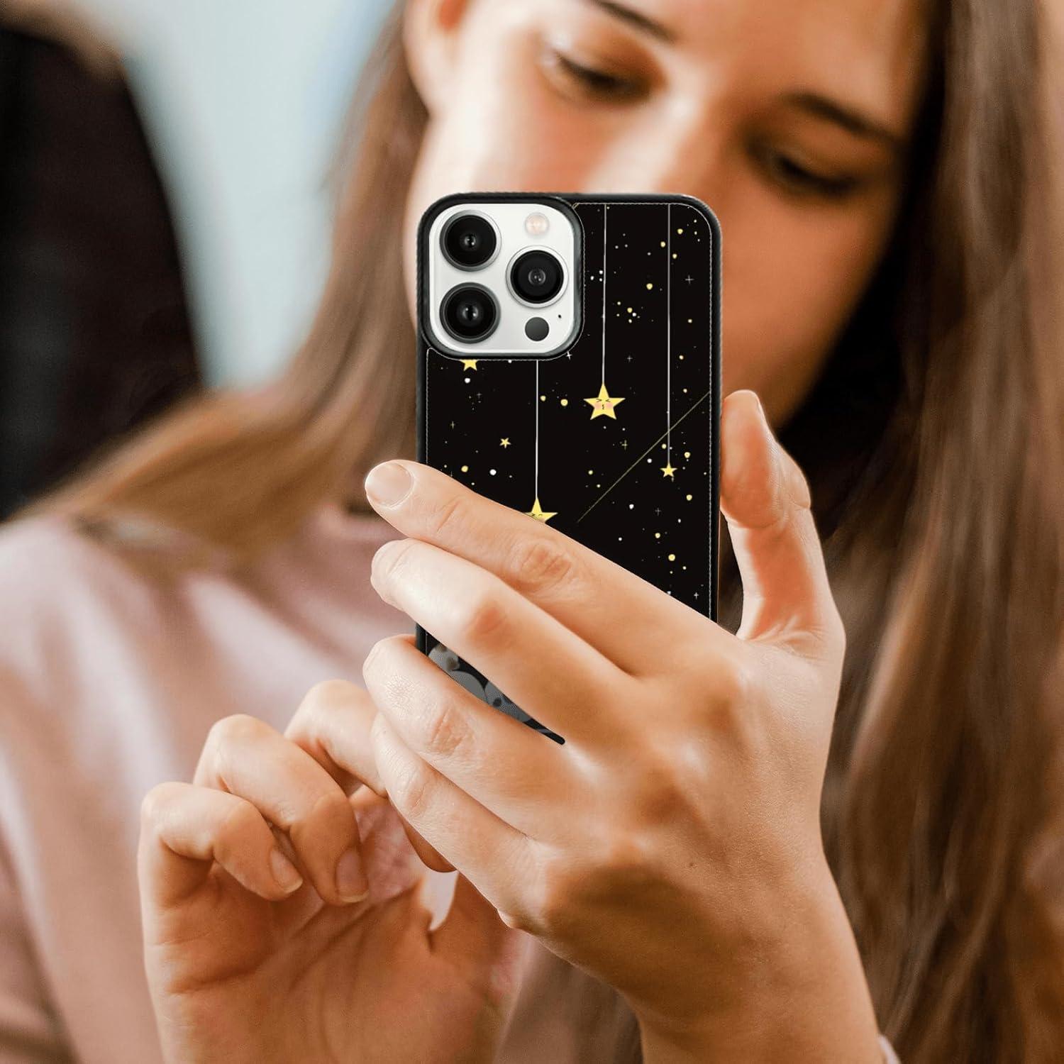 Funda para iPhone 15 Pro Max Onemiliayears Gato Negro Antideslizante