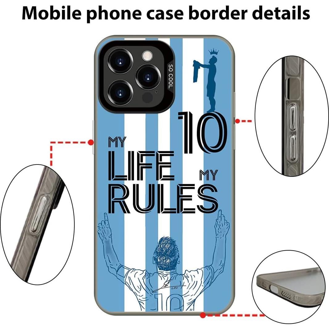 Funda de Fútbol Argentina YEVAPOP para iPhone 15, Diseño Único