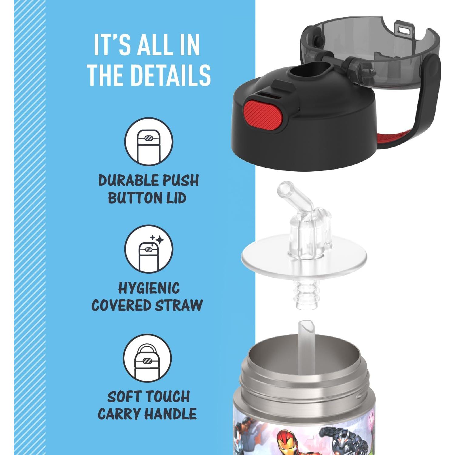 Botella de Agua THERMOS FUNtainer 354ml con Pajilla Avengers