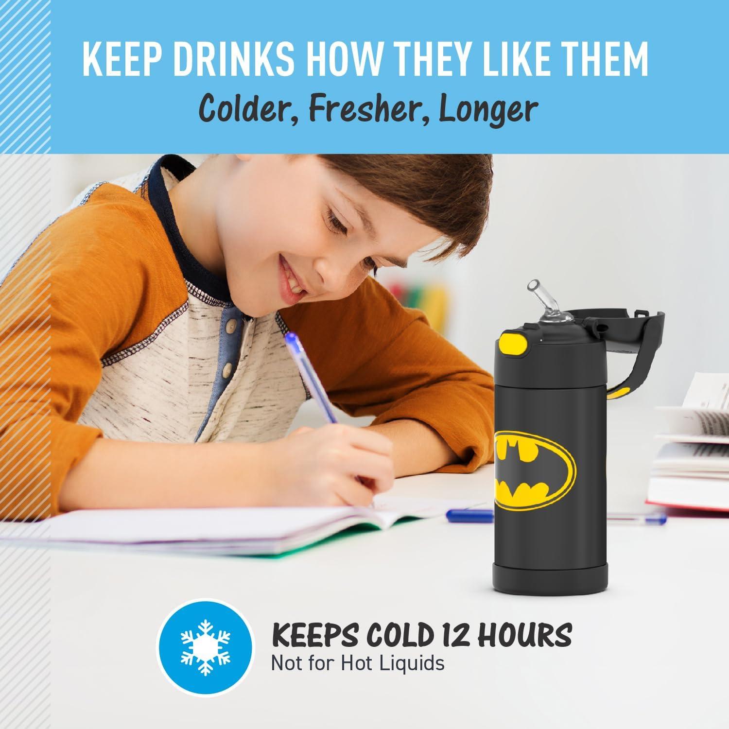 Botella de Agua THERMOS FUNTAINER 354 ml con Pajita - Batman