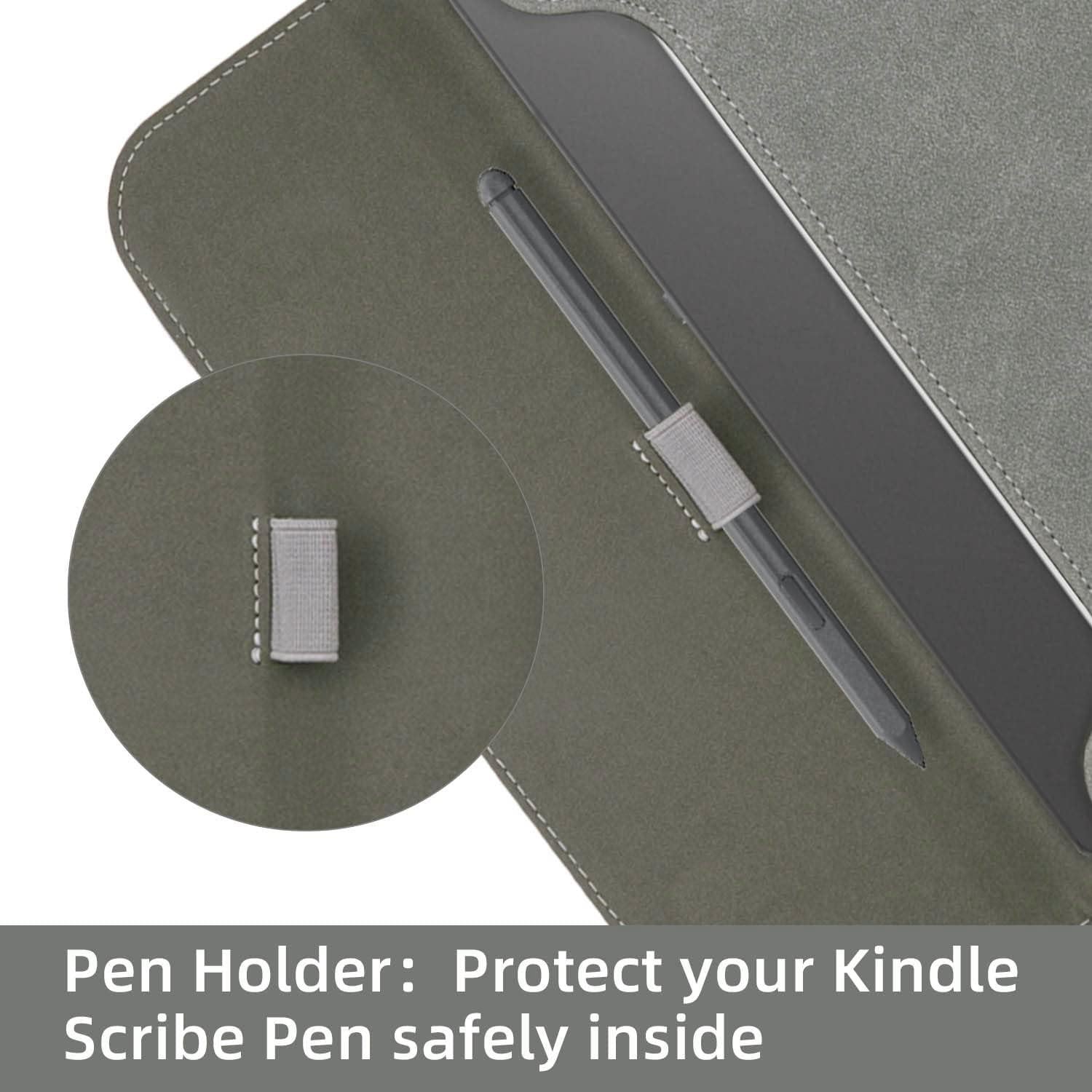 Funda WALNEW para Kindle Scribe 10.2" Gris con Soporte