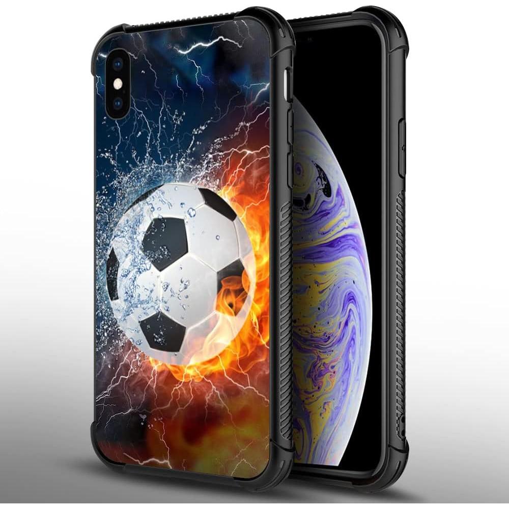 Funda DAIZAG iPhone Xr TPU Suave a Prueba de Golpes Fútbol