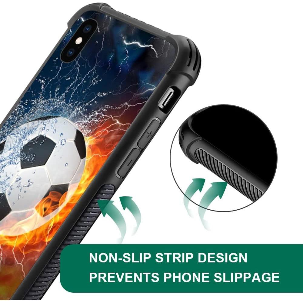 Funda DAIZAG iPhone Xr TPU Suave a Prueba de Golpes Fútbol