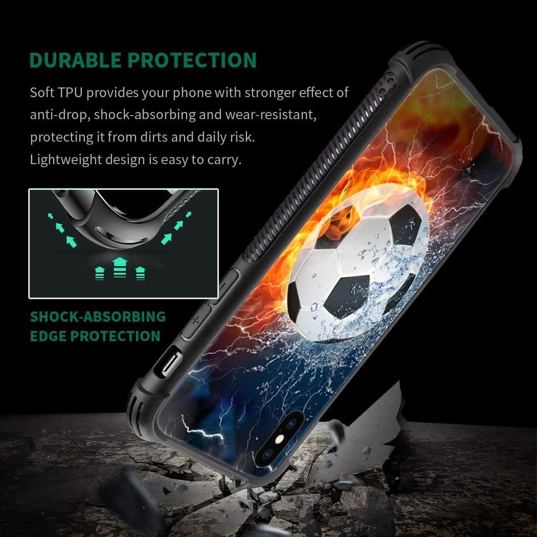 Funda DAIZAG iPhone Xr TPU Suave a Prueba de Golpes Fútbol