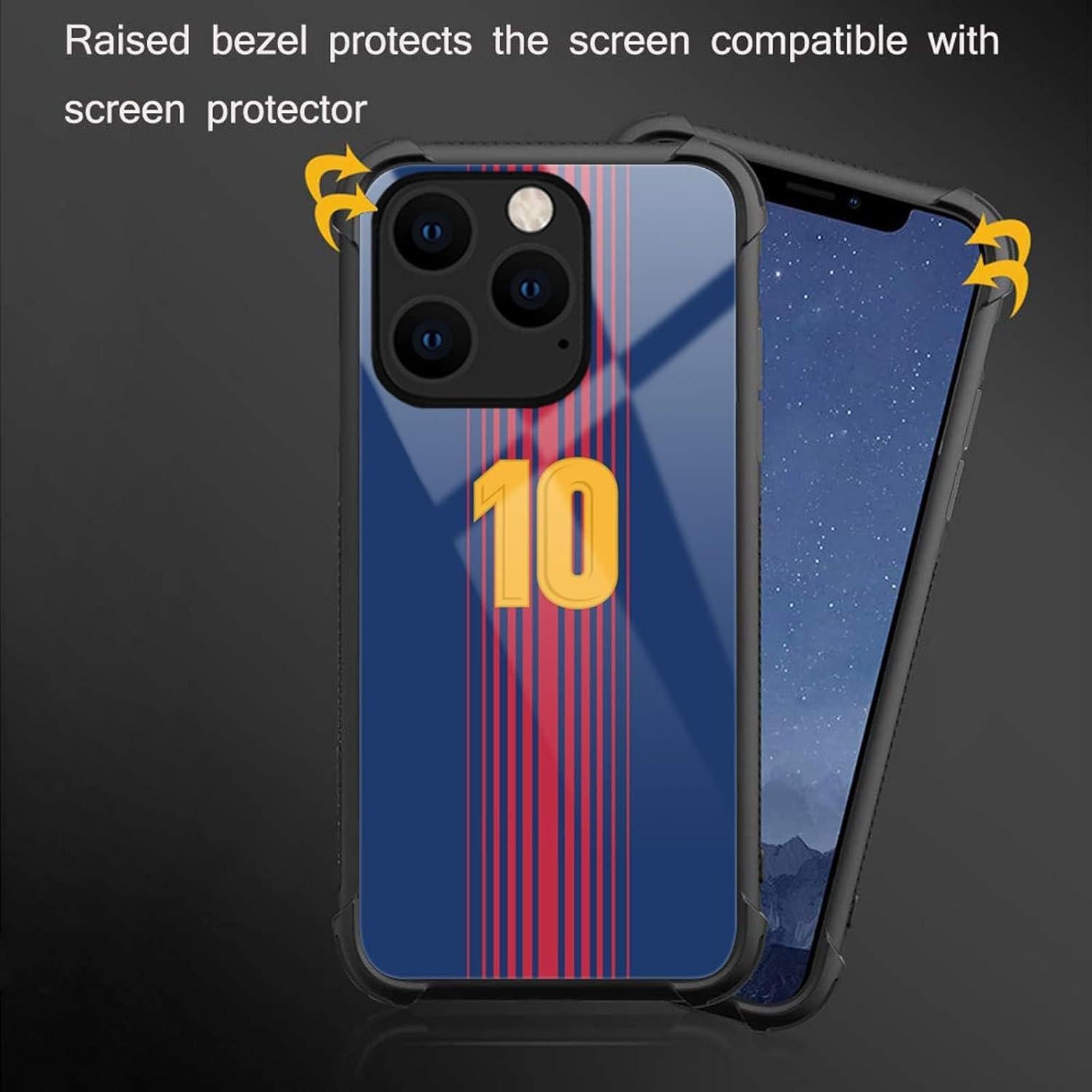 Funda CARLOCA para iPhone 15 Pro, diseño Jersey No.10, antiarañazos
