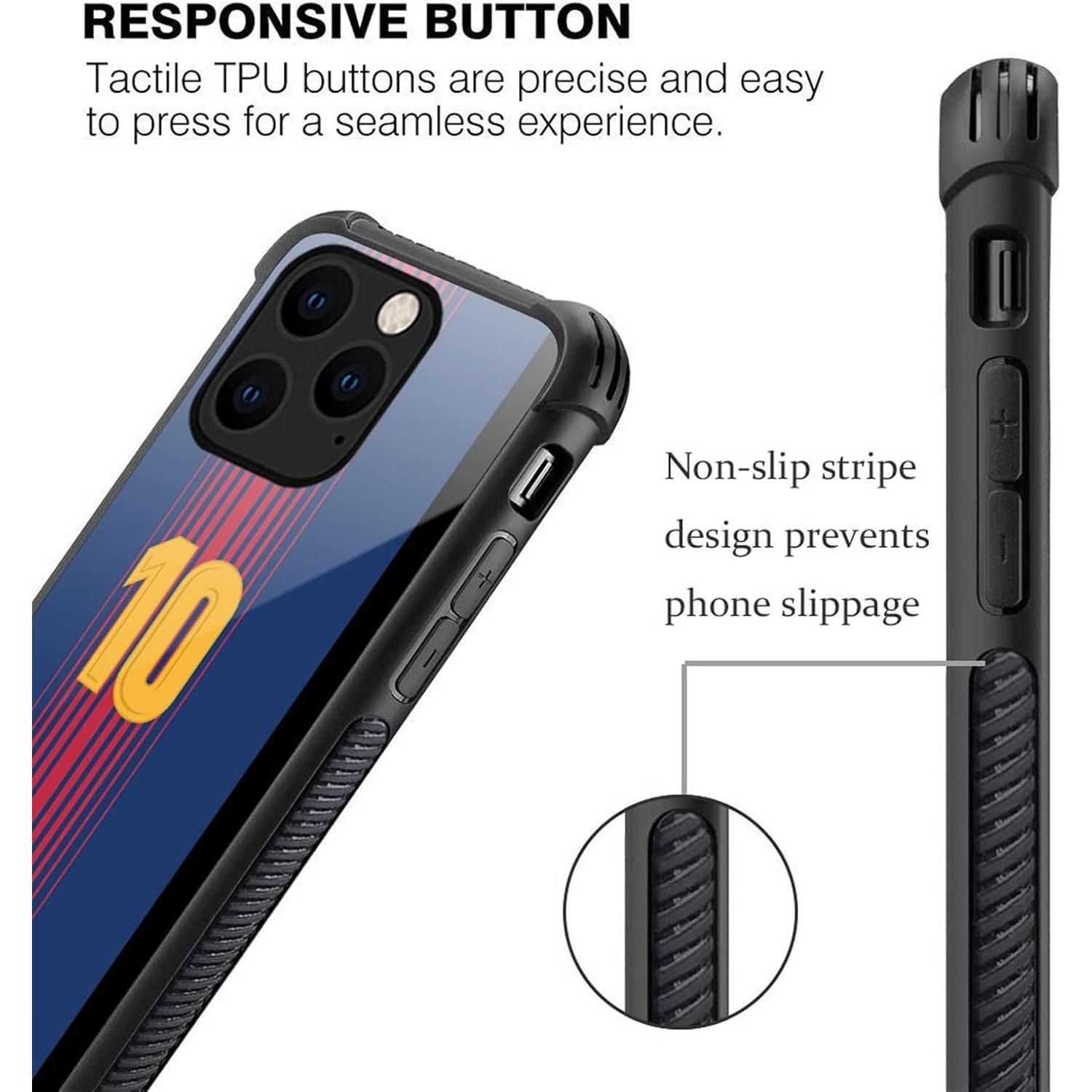 Funda CARLOCA para iPhone 15 Pro, diseño Jersey No.10, antiarañazos