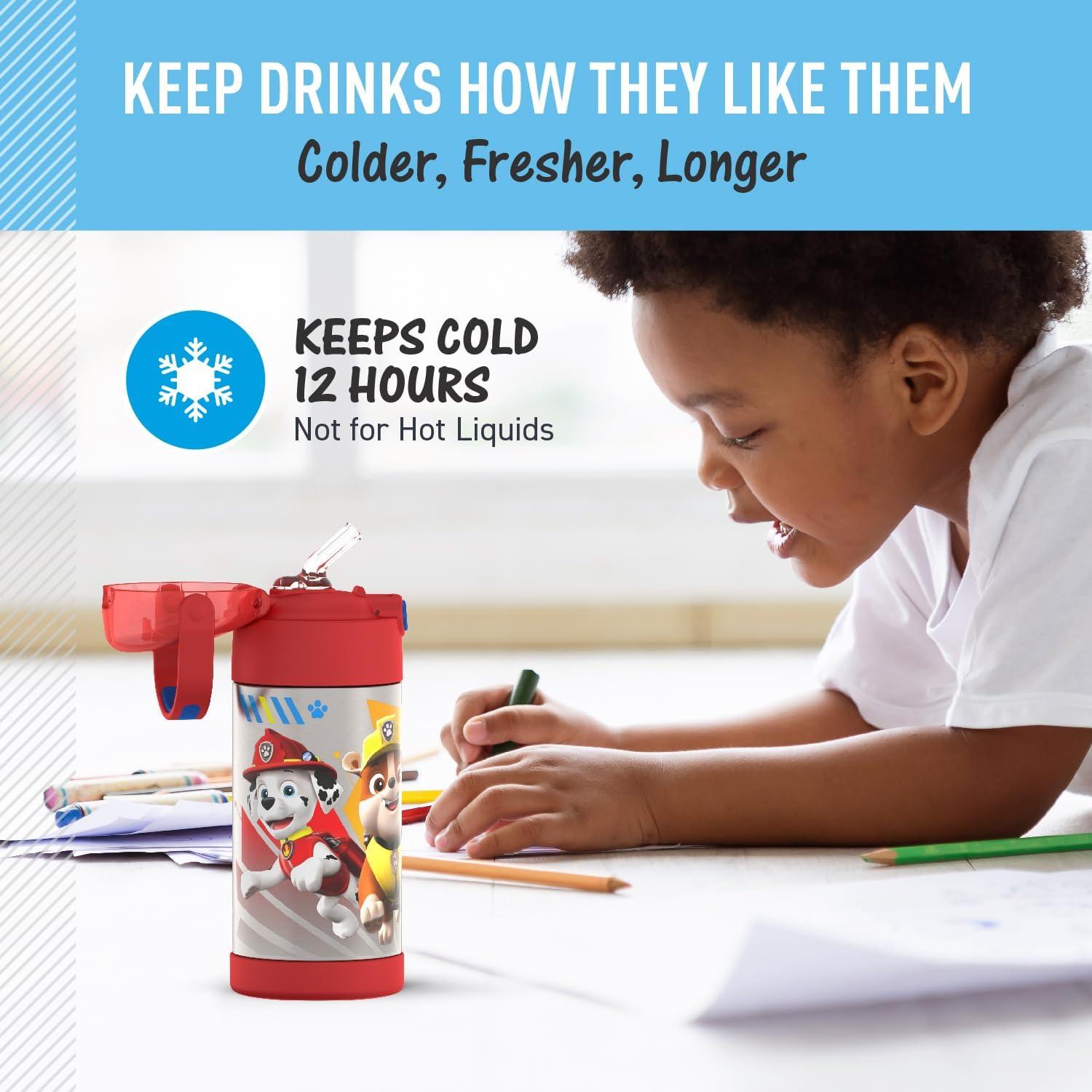 Botella de Agua THERMOS FUNTAINER 354 ml con Pajilla Patrulla Canina