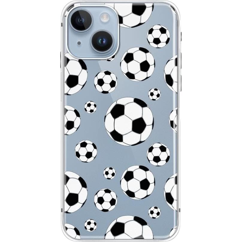 Funda Transparente TPU Blingy's para iPhone 14 Estilo Fútbol 6.1"