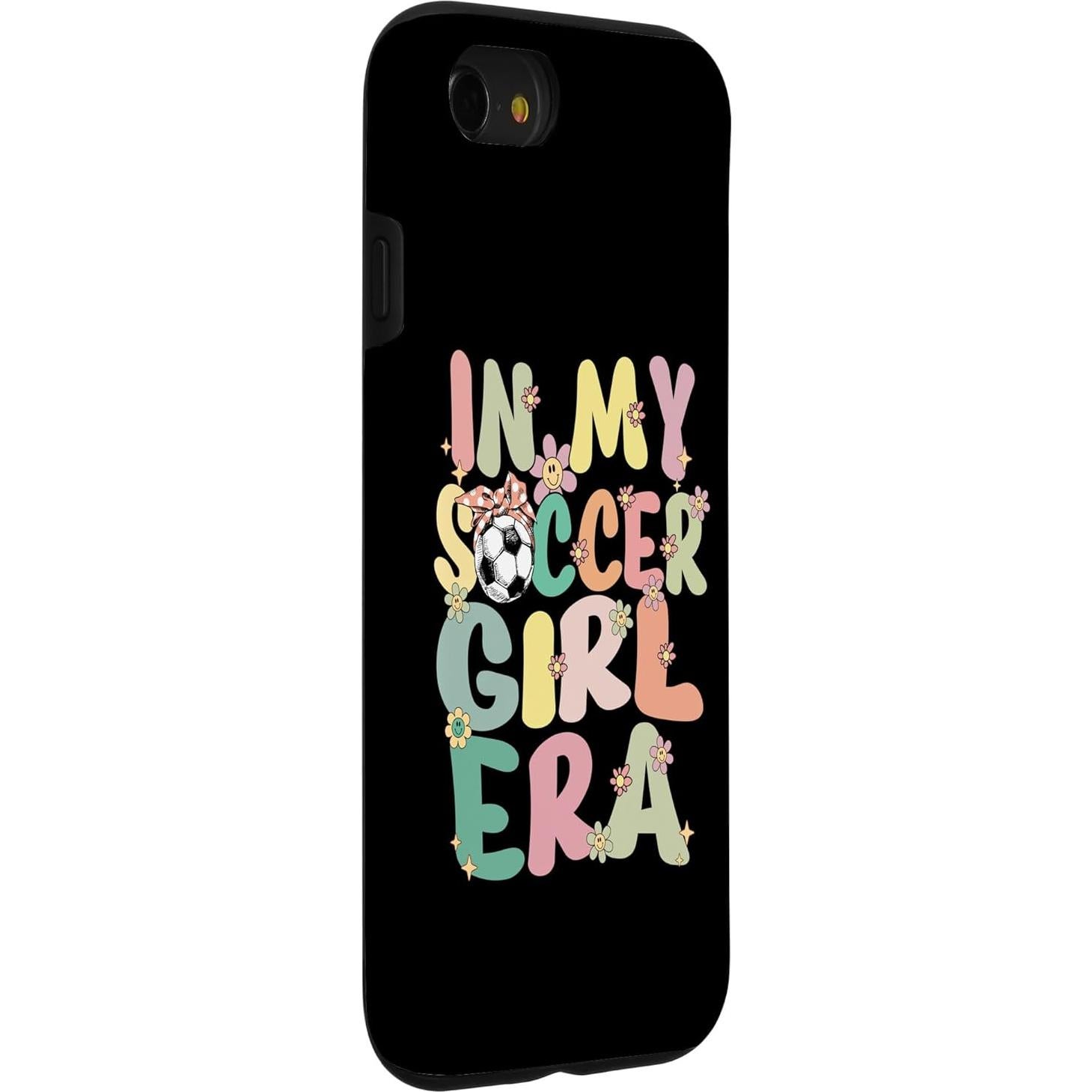 Camiseta Linda Chica de Fútbol Retro para iPhone SE/7/8