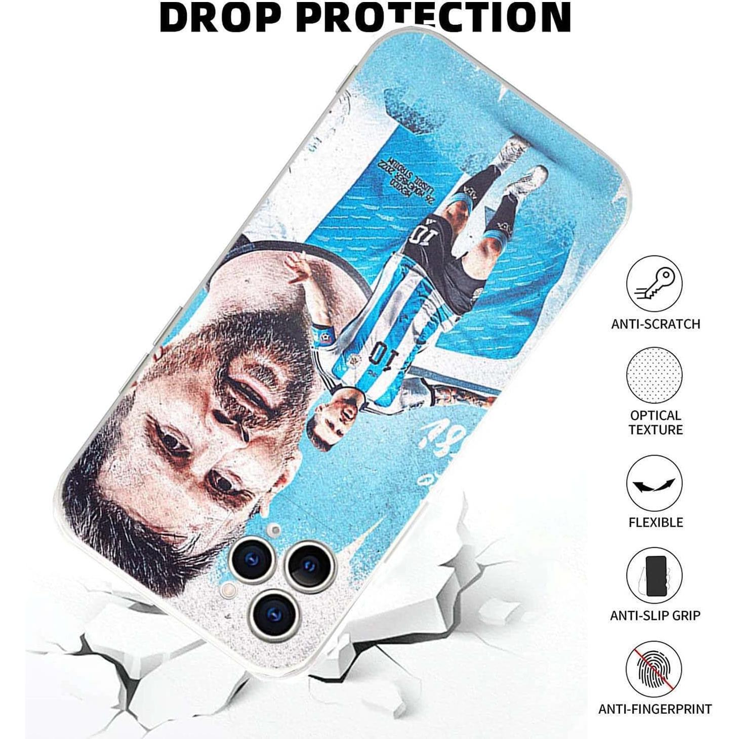Funda Bumper ZERMU para iPhone 15 Pro Max - Silicona TPU Argentina Messi