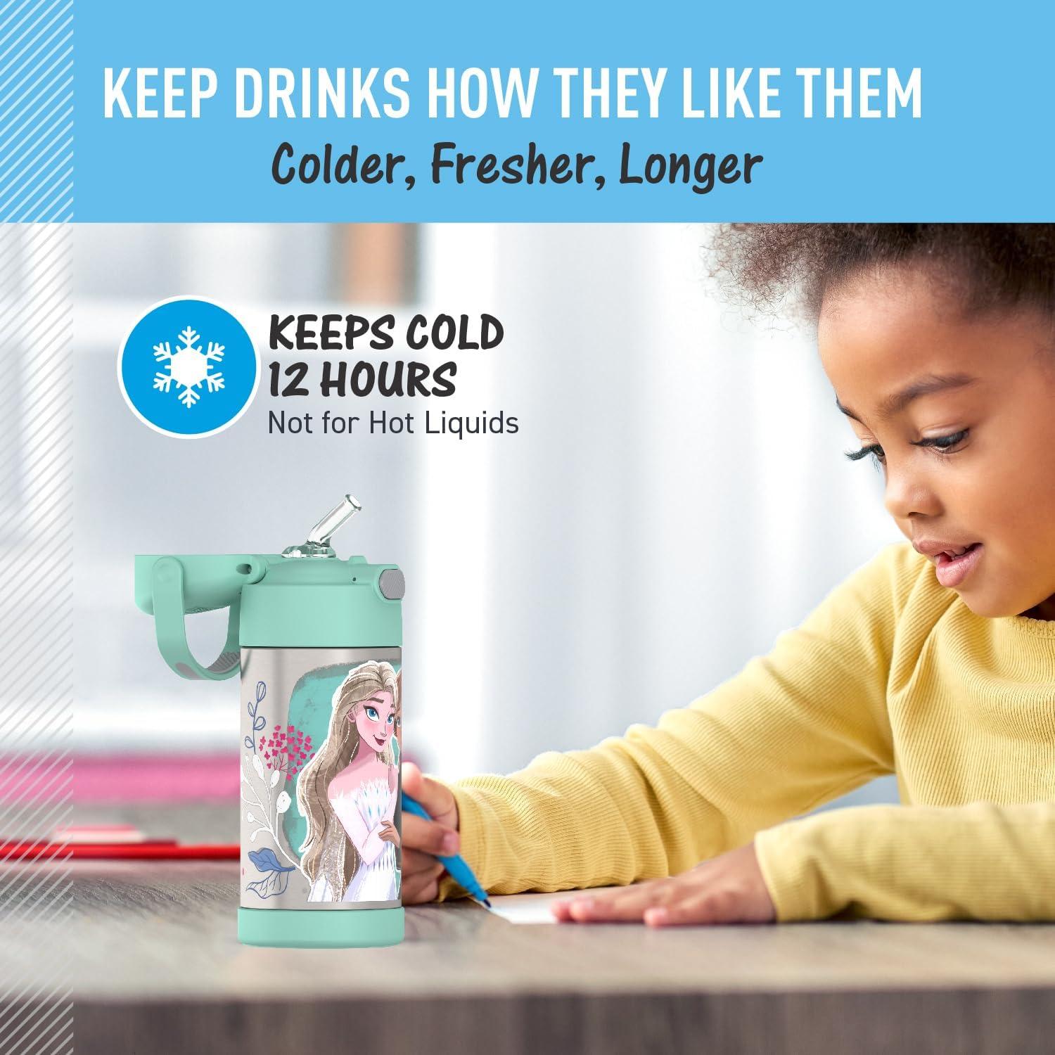 Botella de Agua THERMOS FUNtainer 354 ml con Pajilla - Frozen 2