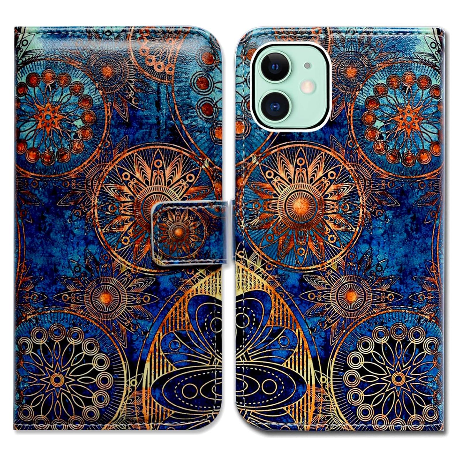 Funda de Cuero Flip Bcov para iPhone 13 con Soporte y Ranuras