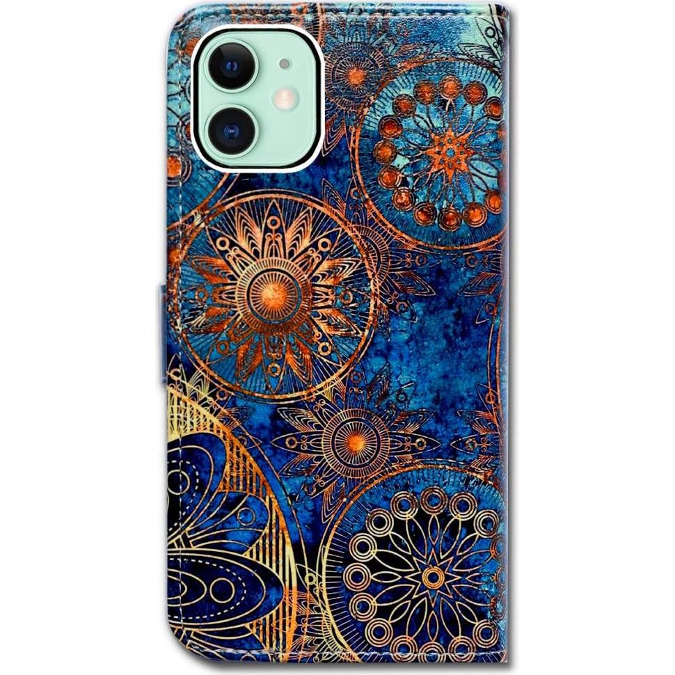 Funda de Cuero Flip Bcov para iPhone 13 con Soporte y Ranuras