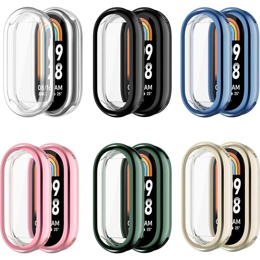 Paquete de 6 Fundas para Reloj JINGXIN Mi Band 8 TPU Colorido