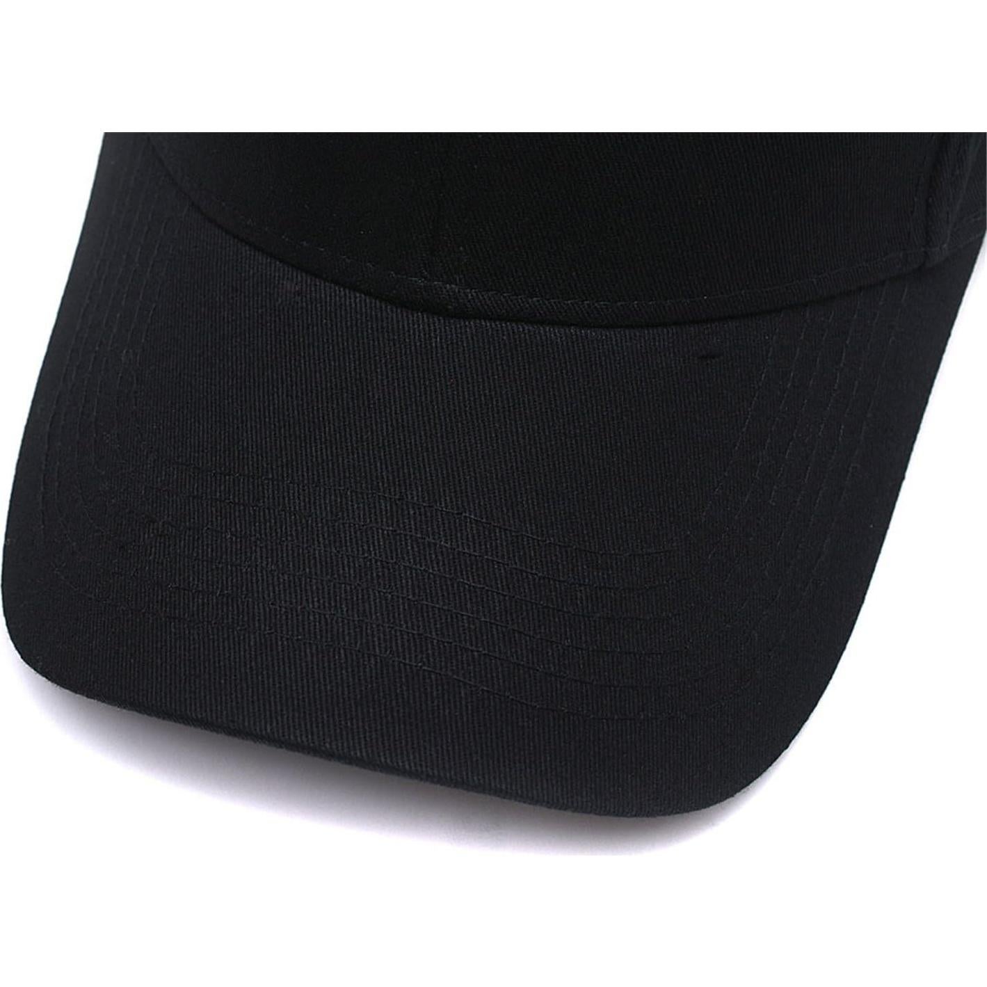 Gorra de béisbol personalizada ajustable negra - Unisex