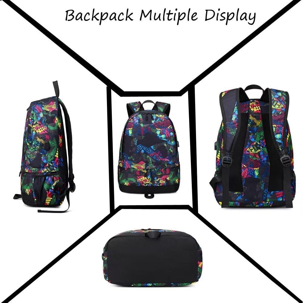 Mochila Luminosa Deportiva para Fútbol Gris 50x18x34 cm