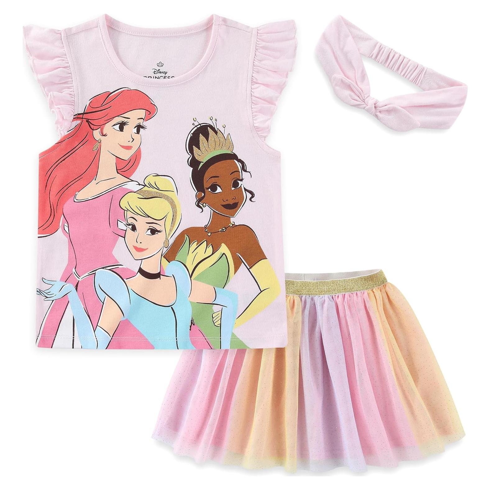 Conjunto camiseta y falda de tul Disney Frozen para niñas