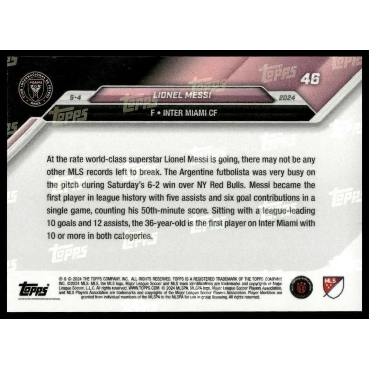 Tarjeta de Comercio de Fútbol Lionel Messi #46 2024