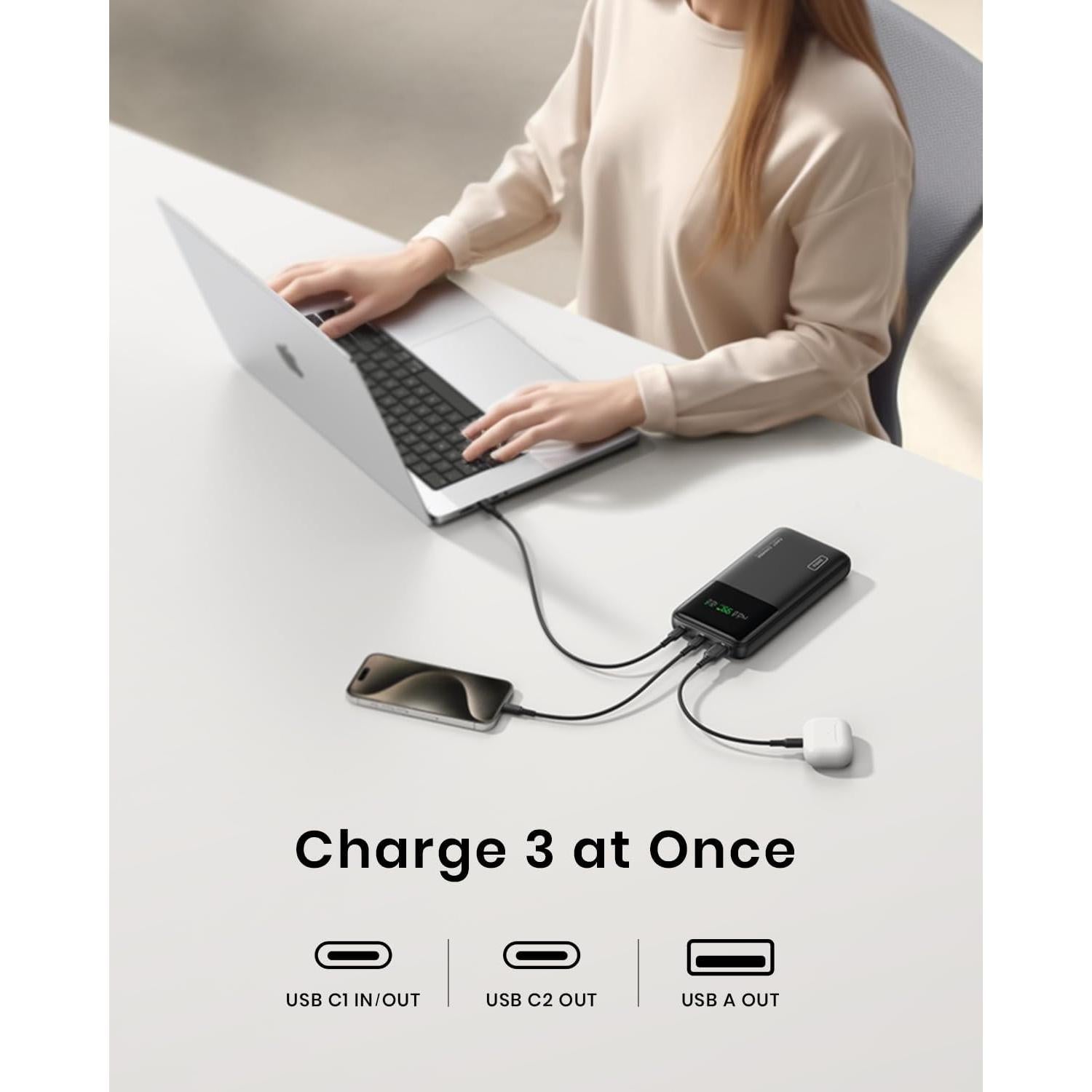 Banco de Energía INIU 140W 27000mAh Cargador Portátil