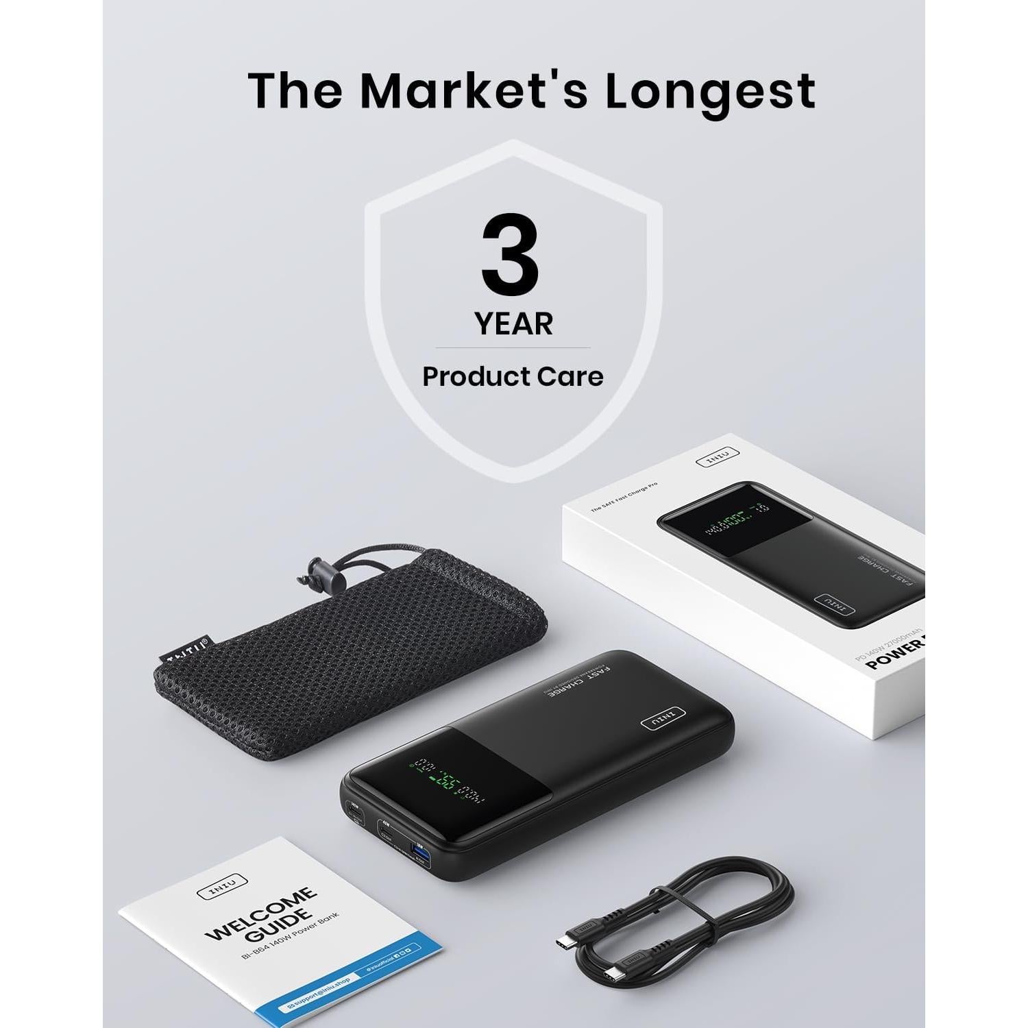 Banco de Energía INIU 140W 27000mAh Cargador Portátil