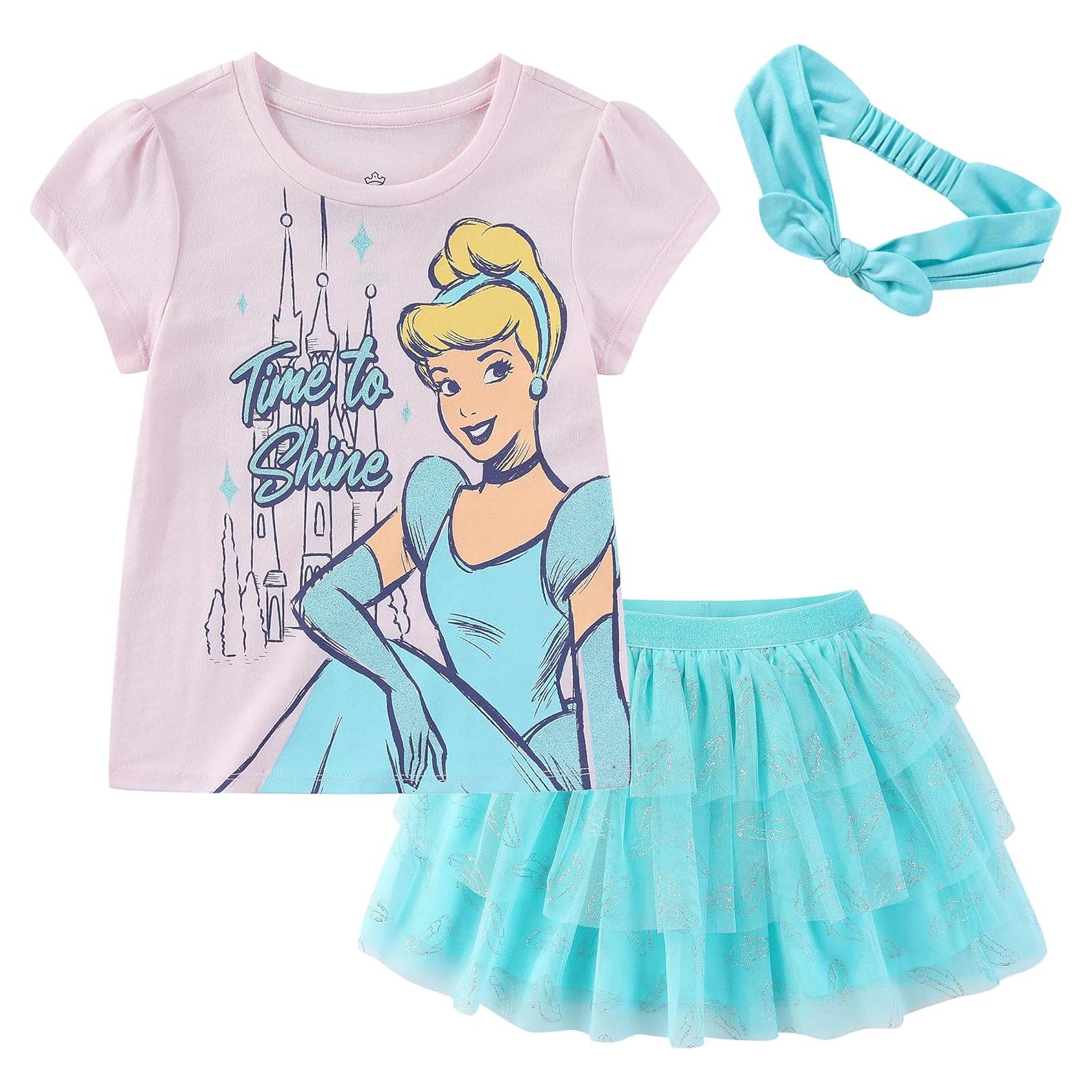 Conjunto camiseta y falda de tul Disney Frozen para niñas