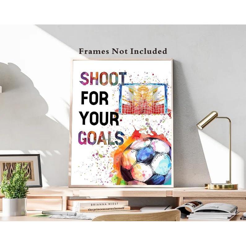 Arte de Pared Graffiti Fútbol ZOQIPQO 20x25cm Sin Marco