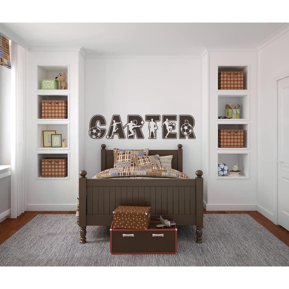 Calcomanía de Pared Vinilo Personalizada Fútbol Azul Marino