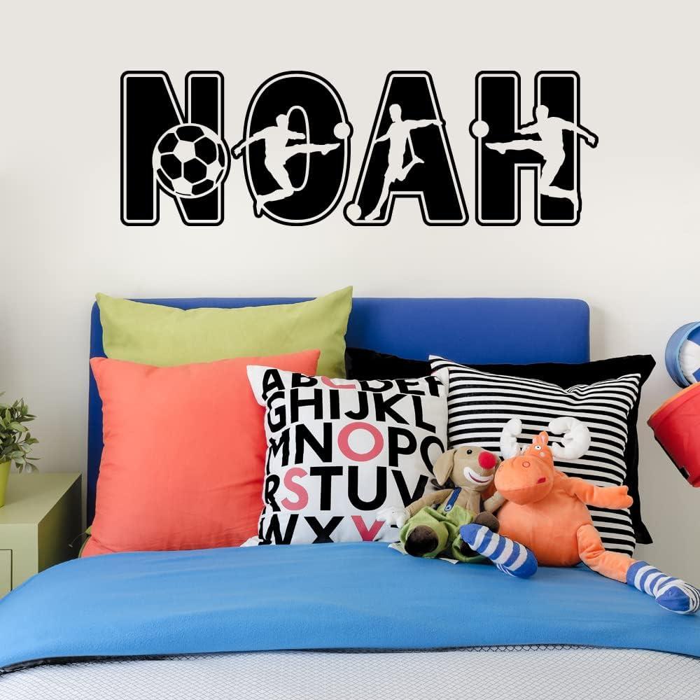 Calcomanía de Pared Vinilo Personalizada Fútbol Azul Marino