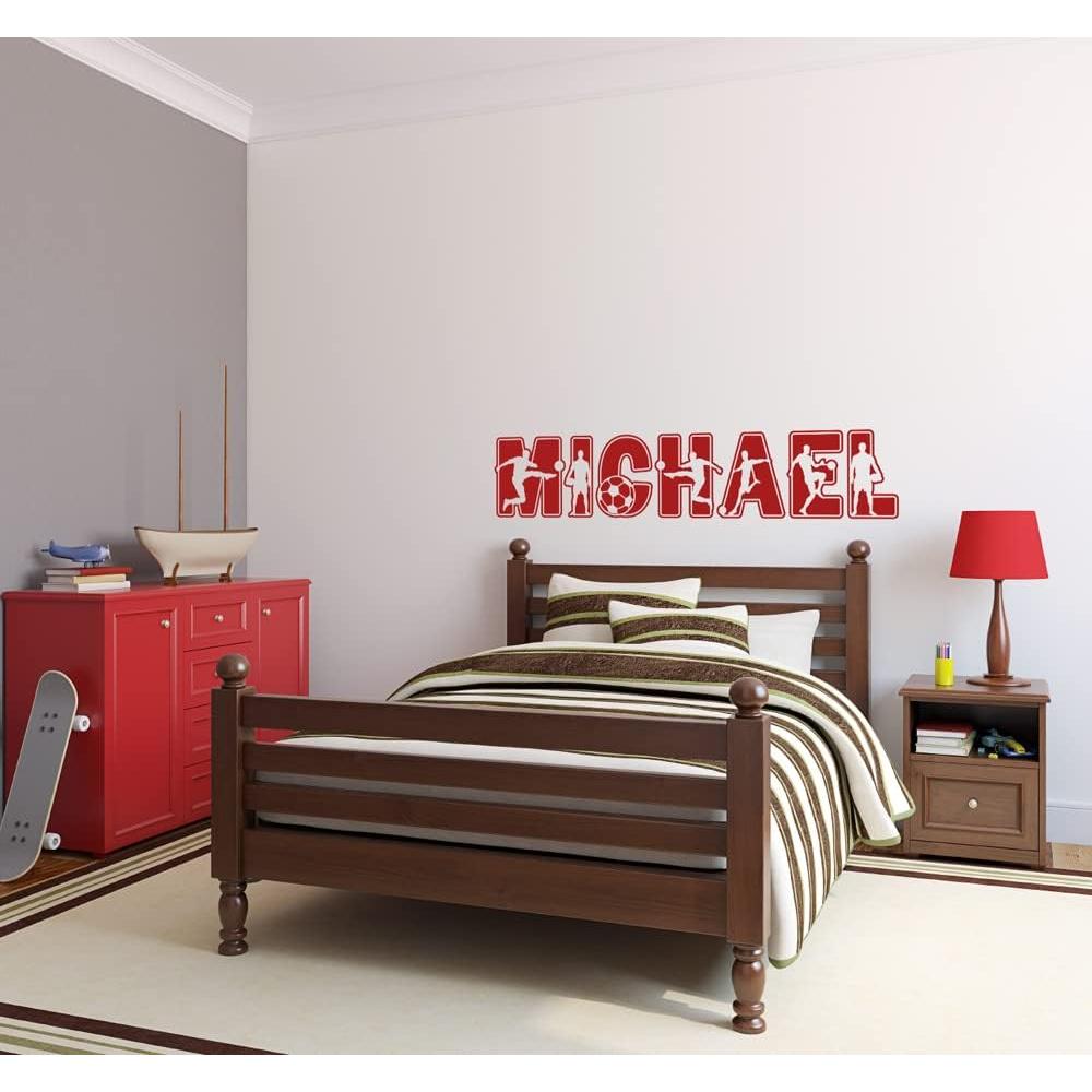 Calcomanía de Pared Vinilo Personalizada Fútbol Azul Marino